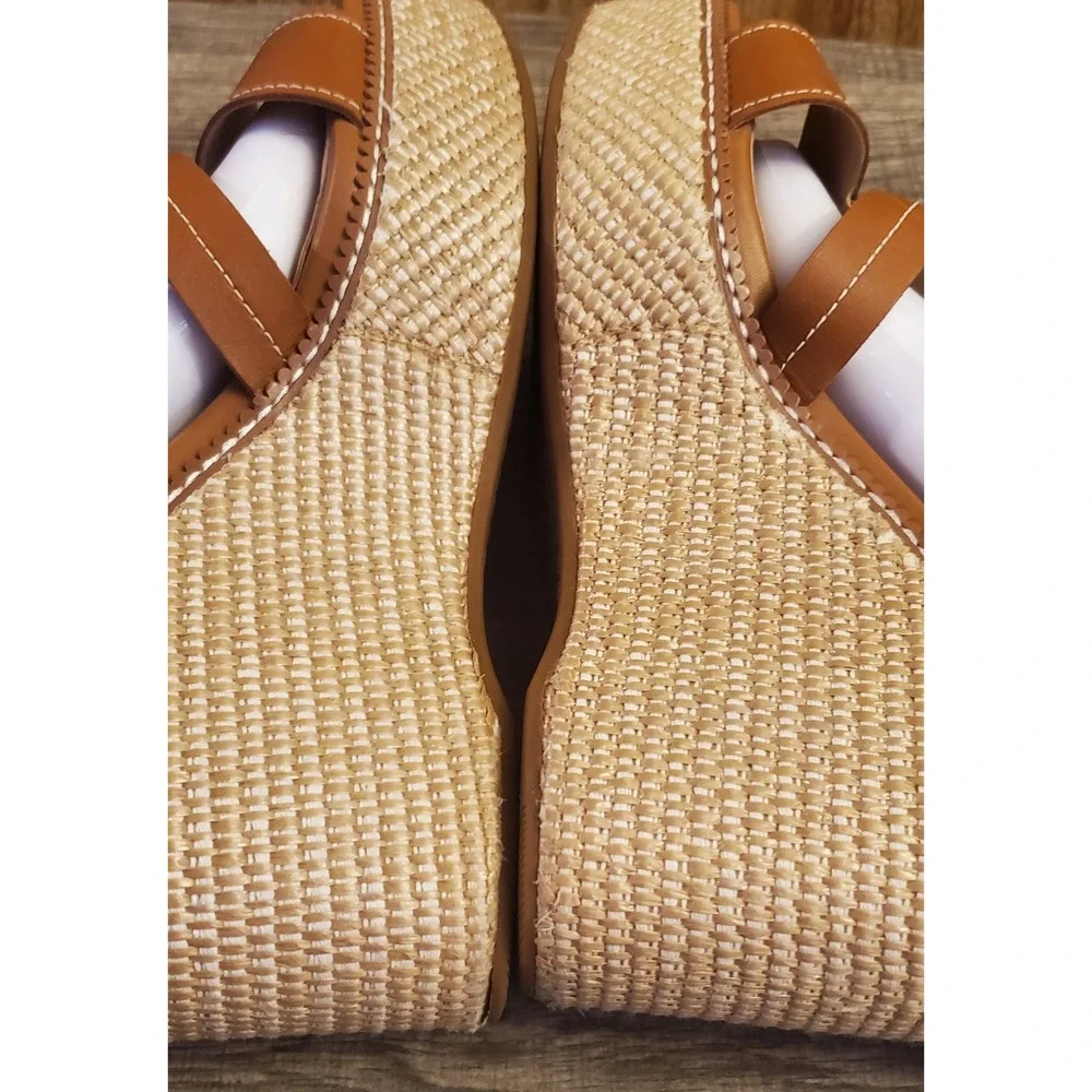 Cole Haan‎ Cloud All Day Espadrille Wedge Sandals Women's Size 10 Brown